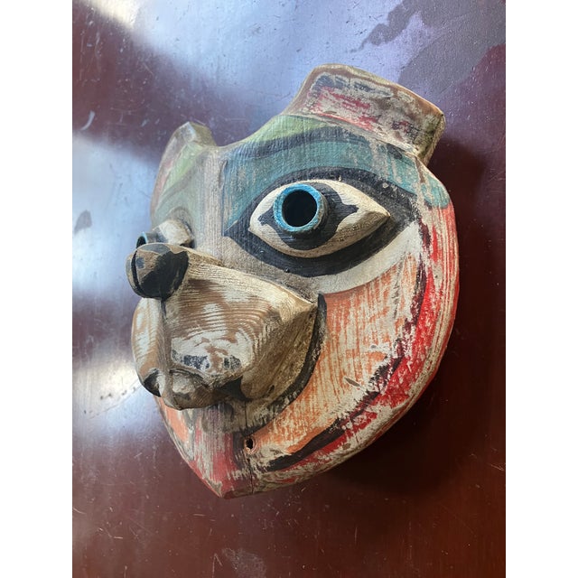 English Tribal Mask (Depicting a Bear) For Sale - Image 3 of 3