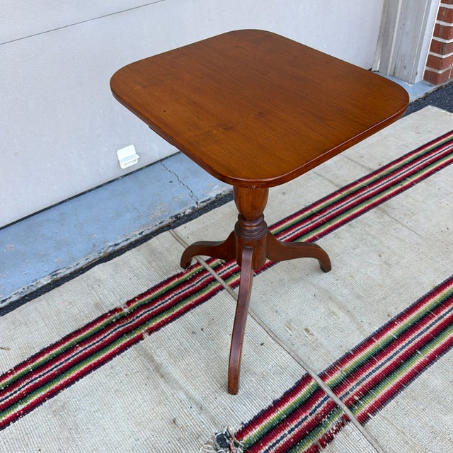 Antique Cherry Federal Spider-Leg Candlestand, New England, Circa 1820s For Sale - Image 9 of 12