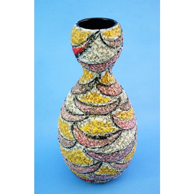 20th Century Acid-Finished Ceramic Vase eith Fat Lava Effect attributted to Vallauris Factory, France., 1950s For Sale - Image 9 of 18