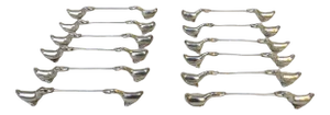 German Art Deco Silver-Plated Duck Knife Rests from WMF Geislingen, Set of 12