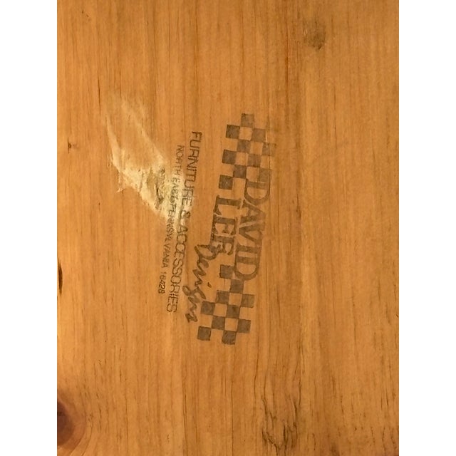 20th C. Shaker Crafted Mustard Yellow Accessory Table - Artisan and Heavily Detailed For Sale - Image 9 of 9