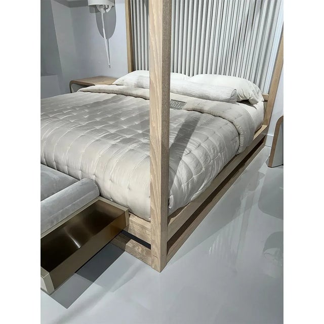 Light Oak Modern Bed King For Sale - Image 9 of 9