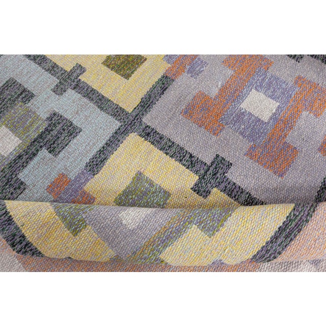 Doris Leslie Blau Vintage Swedish Flat Weave Rug by Agda Osterberg For Sale In New York - Image 6 of 9