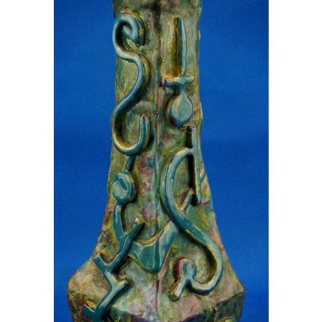 Vintage Sculptural Vase in Stoneware by Roger Guerin, 1960s For Sale - Image 17 of 18