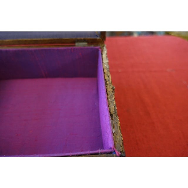 Tomb-Shaped Painted Oak Casket, 18th-19th Century For Sale - Image 4 of 11