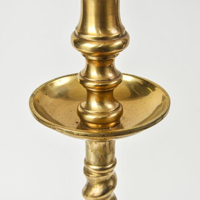 Brass 1970s Fredrick Cooper Barley Twist Brass Lamp For Sale - Image 8 of 18