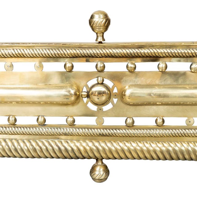 Late Regency Brass Fire Fender For Sale - Image 9 of 9