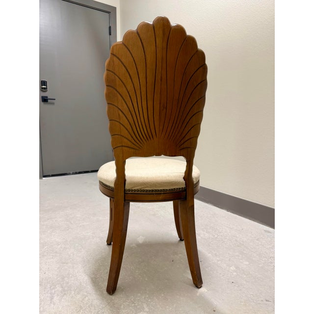 Vintage 1950s Venetian Carved Shell Grotto Chair For Sale - Image 4 of 12