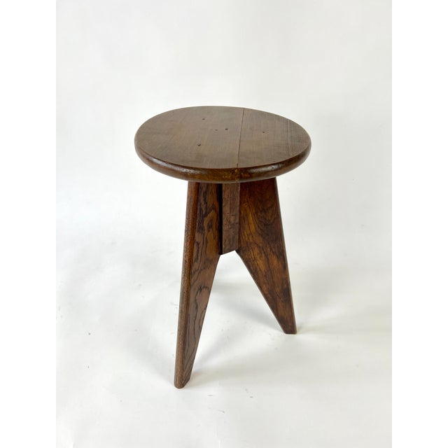 French Modernist Stool, 1940s For Sale - Image 4 of 14