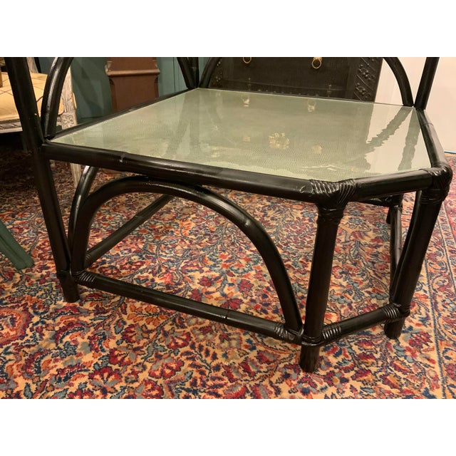 MidCentury Modern Two Tier Glass Top Corner Table Chairish