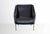Vintage Leather Armchair with Brass Base, Italy, 1950s For Sale - Image 3 of 7
