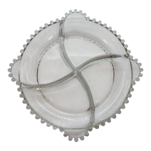 Mid 20th Century Imperial Glass Candlewick Relish Dish With 4 Parts