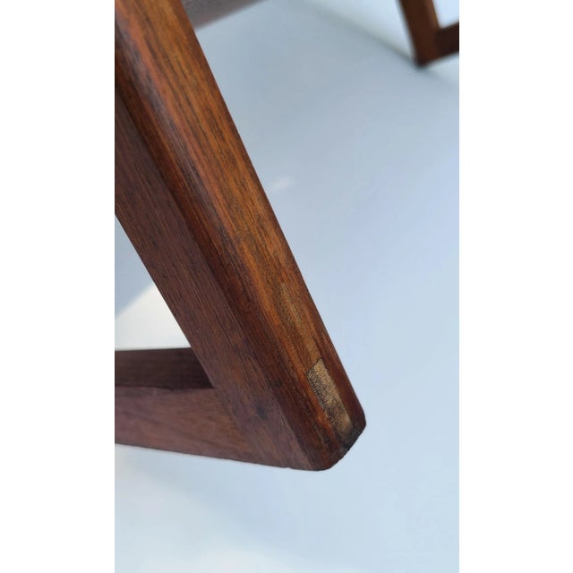 1960s Notched Solid Walnut Columns Magazine Rack/Holder by Arthur Umanoff For Sale - Image 11 of 12
