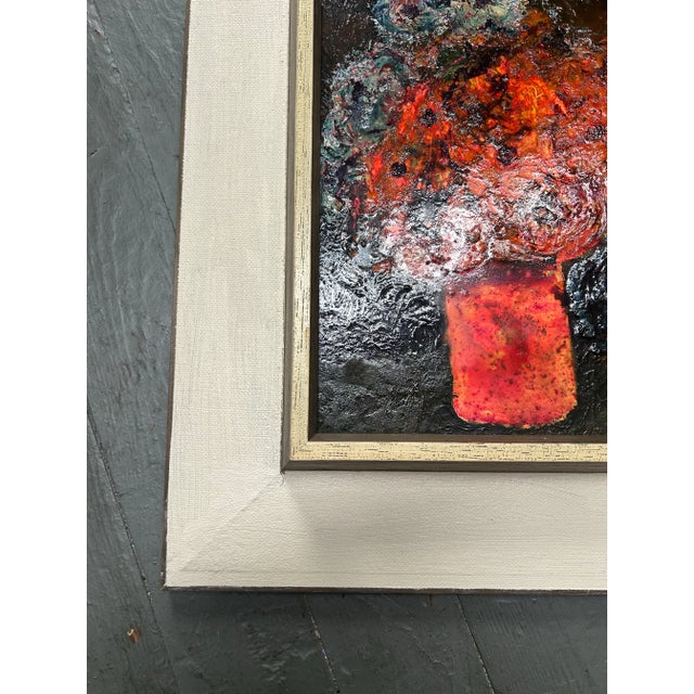Abstract Expressionism 1970’s Original Abstract Expressionist Floral Still Life Painting For Sale - Image 3 of 3