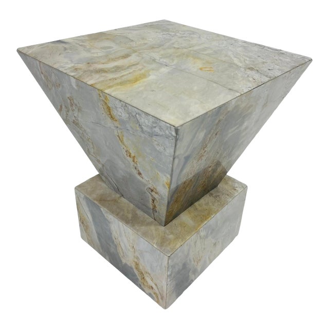 Mid Century Vintage Modern Marble Pedestal/Table For Sale