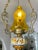 Vintage Brass Cast Pendant With Handblown Glass For Sale In Los Angeles - Image 6 of 11