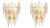 Antique Brass Handmade Glass Wall Lamps, Set of 2 For Sale