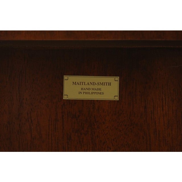 Maitland Smith Mahogany Nathan Console Table W. 2 Drawers For Sale - Image 18 of 18