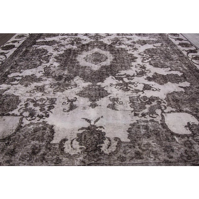 Traditional Early 20th Century Antique Overdyed Wool Rug For Sale - Image 3 of 8