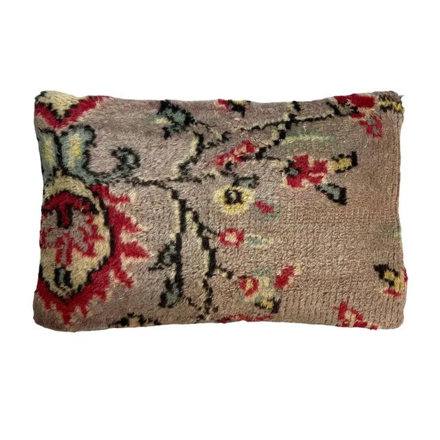 Vintage Handmade Rug Cushion Cover For Sale - Image 11 of 11