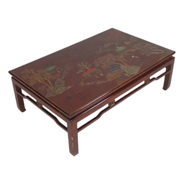 John Boone Laquered Chinoiserie Coffee Table For Sale