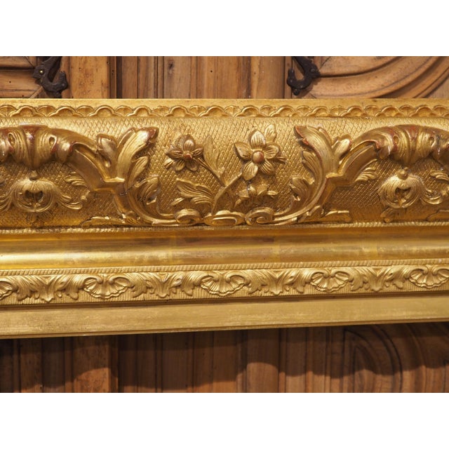 Traditional Large Antique Dutch Giltwood Barbizon Style Frame, Circa 1890 For Sale - Image 3 of 18