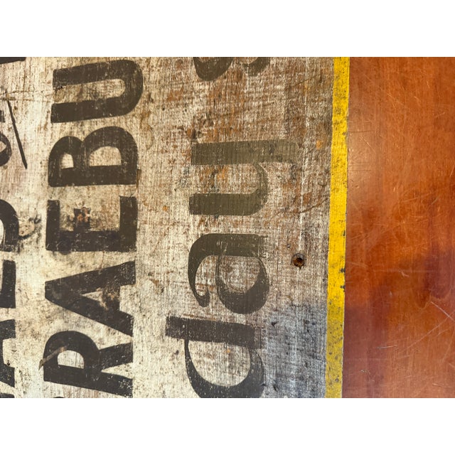 Antique Braeburn Hotel Guilford Maine Painted Wooden Roadside Advertising Sign, C. 1920-1935 For Sale - Image 11 of 18