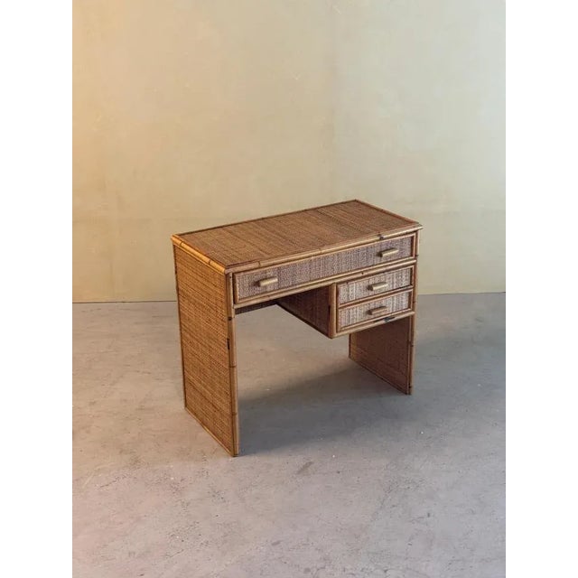 Mid-Century Modern Bamboo and Rattan Desk, 1970s For Sale - Image 13 of 13