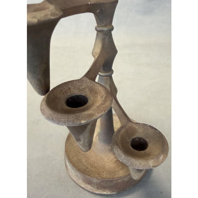 Vintage Danish Iron Candlestick by Jens Harald Quistgaard, 1965 For Sale - Image 6 of 8