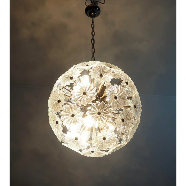 Sputnik Murano Italian Chandelier 51 Daisy Crystal Glass For Sale In Los Angeles - Image 6 of 9