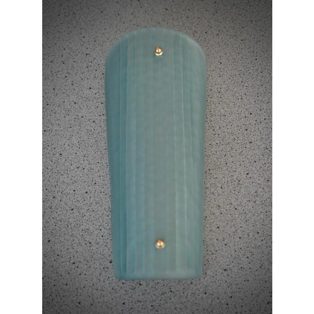 Beautiful assembly for this Murano glass applique. A very particular and rare glass to find, aqua green effect,...