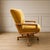 Mid-Century Modern Vintage Mustard Velvet & Sculpted Walnut Exec Game Chair For Sale - Image 3 of 4
