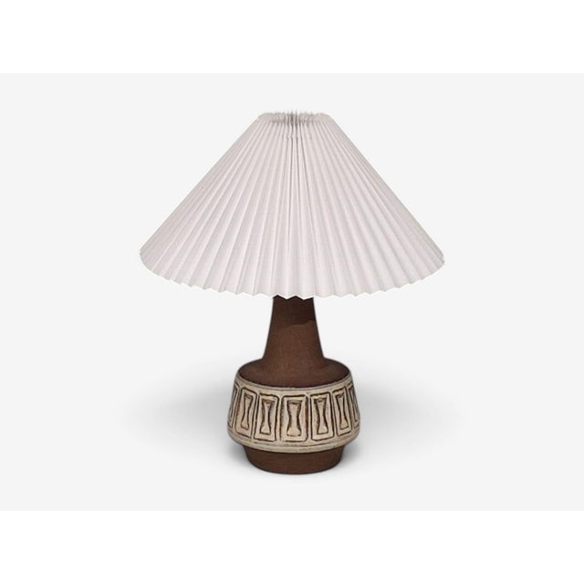 1960s Mid-Century Modern Helge Bjufstrøm, Large Table Lamp, Brown Stoneware For Sale - Image 4 of 10