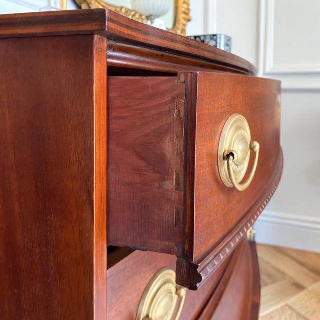 Vintage Federal Revival Mahogany Gentleman’s Chest | Tall Dresser | Tallboy For Sale - Image 10 of 11