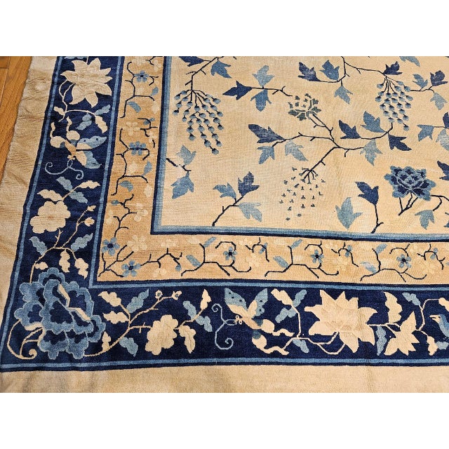 19th Century Oversized Chinese Peking Rug in All-Over Leaf & Vine Pattern For Sale - Image 15 of 18