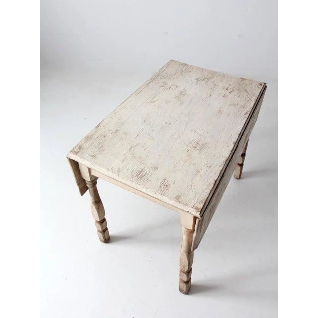 Early 20th Century Antique Drop Leaf Kitchen Table For Sale - Image 5 of 12