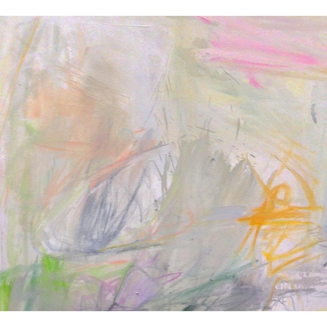 "Sydney Sunrise" is an intoxicatingly soft and ethereal abstract expressionist oil painting on canvas by Chairish "Super-...