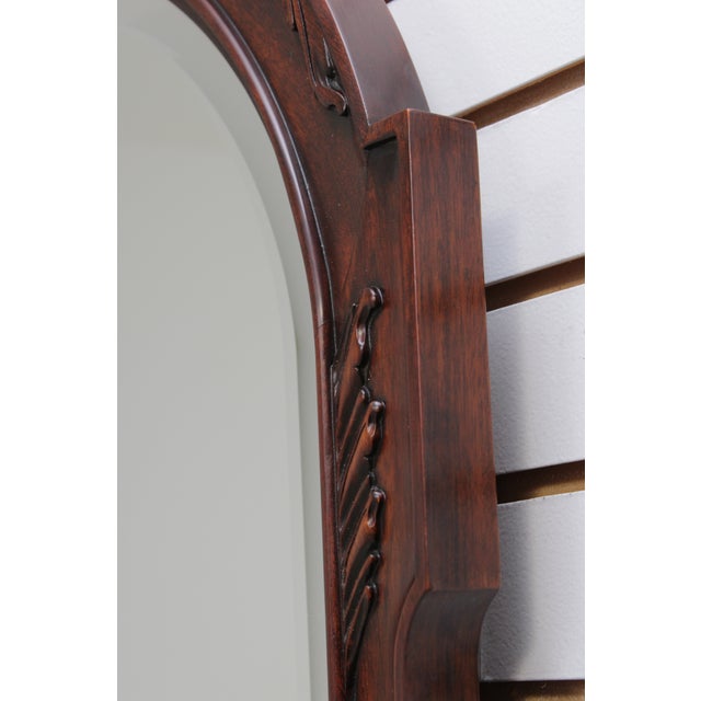 Henkel Harris Mahogany Arch Top Wall Mirror For Sale - Image 11 of 13
