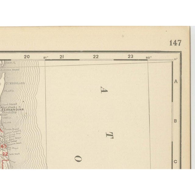 Paper Antique Map of Florida The Sunshine State by Ran McNally, 1899 For Sale - Image 7 of 12