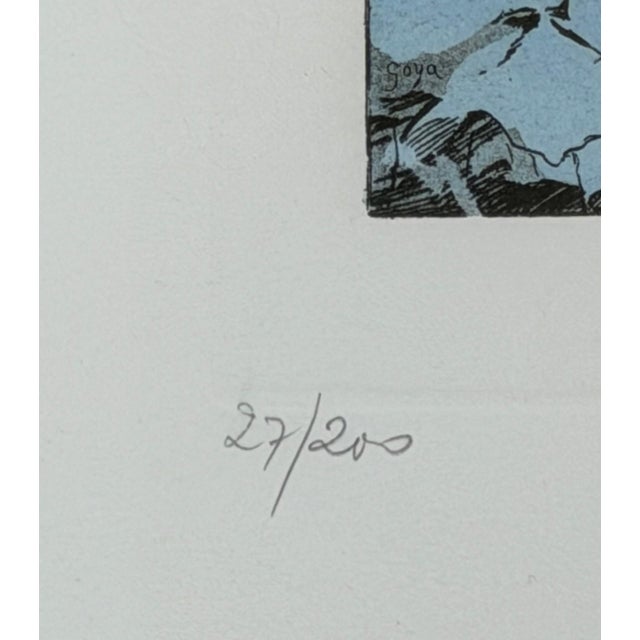 1970s 1970s Salvador Dali Les Caprices De Goya Rasputin Hand Signed Etching Surreal Rare Art For Sale - Image 5 of 5