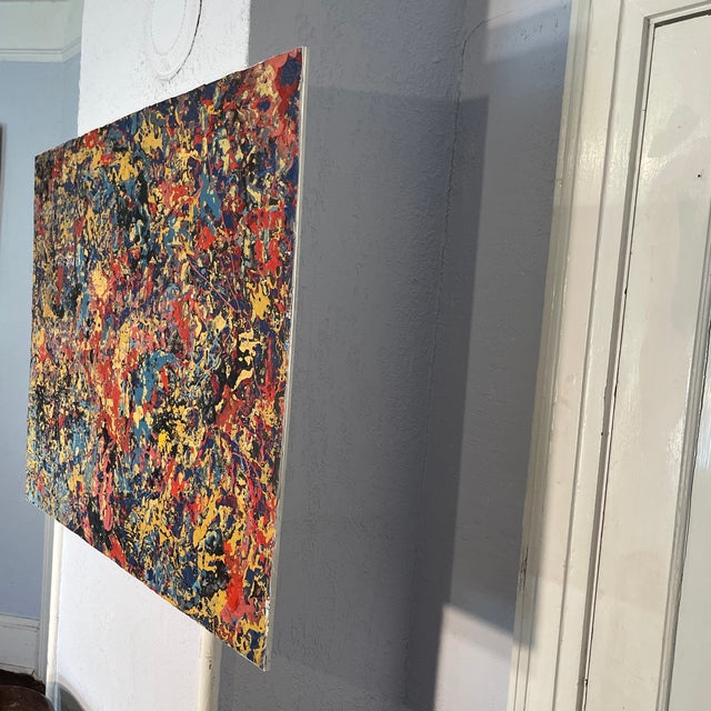 2020s After Jackson Pollock # 5 by Artist John Frates, Mid Century Modern, Can Be Hung Multi Directional, Coa. # 1749 For Sale - Image 5 of 6