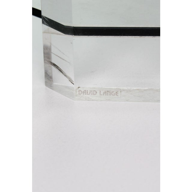 Modernist Transparent Coffee Table attributed to David Lange, 1970s For Sale - Image 4 of 7