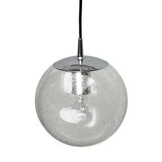 Vintage German Space Age Ah 105 Glass Ball Pendant Lamp from Peill & Putzler, 1970s For Sale