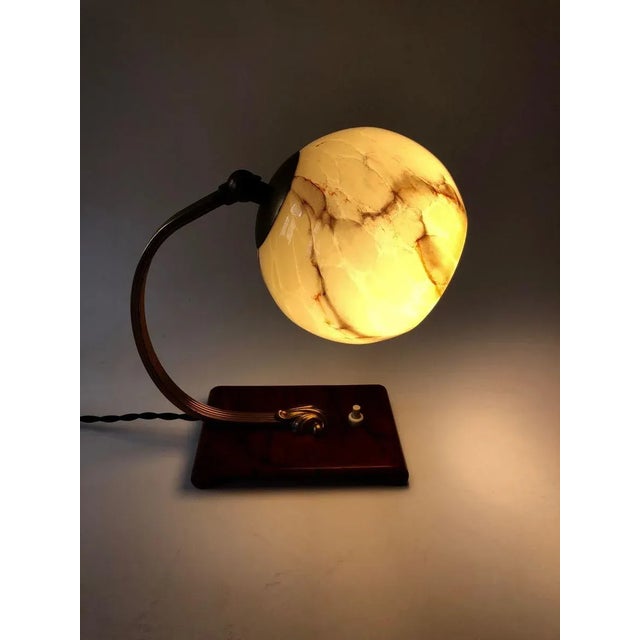 Austrian Art Deco Bedside Table Lamp, 1920s For Sale - Image 12 of 15