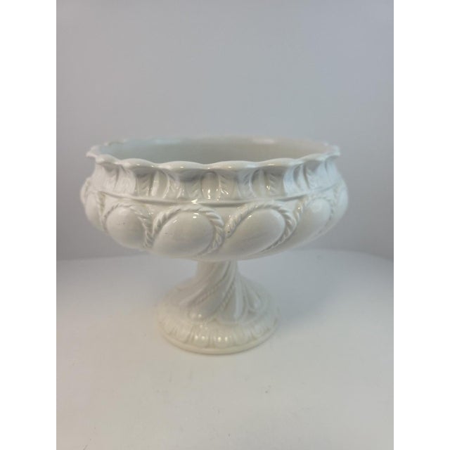 Mid 20th Century Italian Blanc De Chine Pedestal Planter / Fruit Bowl For Sale - Image 12 of 12