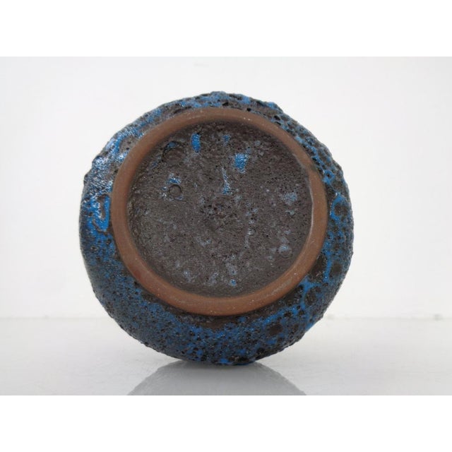 Turquoise Lava Ceramic Vase from Gräflich Ortenburg, Germany, 1960s For Sale - Image 16 of 18