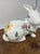 1990s Vintage Tiffany and Co. Porcelain Floral Bunny Rabbit Figurine For Sale - Image 5 of 7
