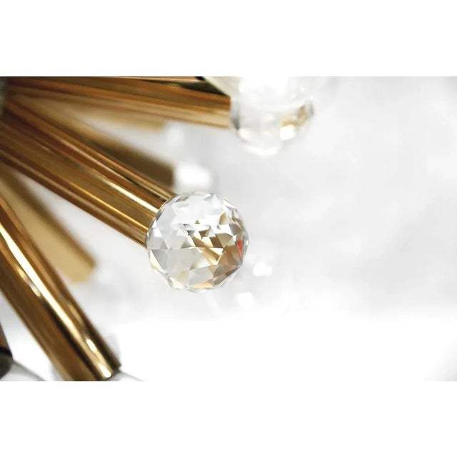 Gilt Brass Pendant Lamp with Swarovski Balls from Ernst Palme, 1960s For Sale - Image 16 of 18