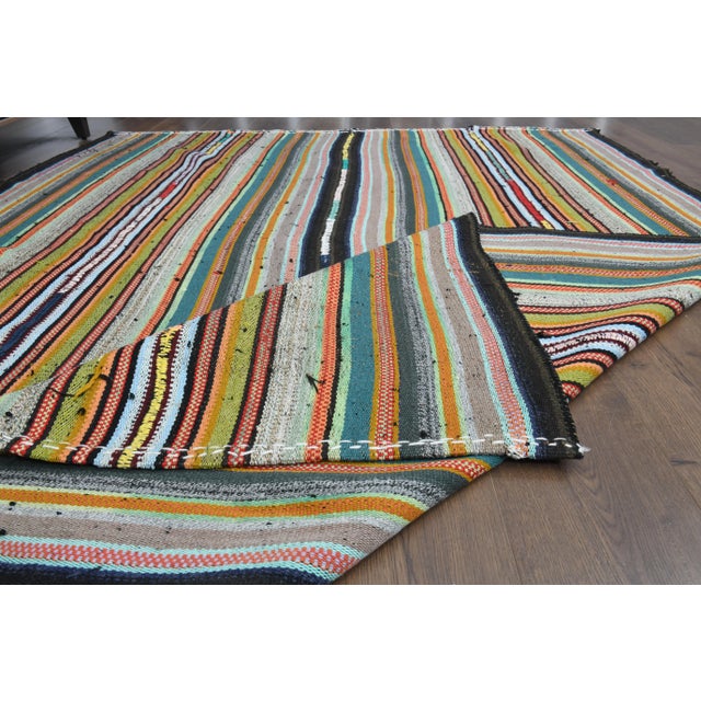 1970s 1970s Vintage Turkish Oushak Handmade Wool Cotton Beige Area Rug For Sale - Image 5 of 12