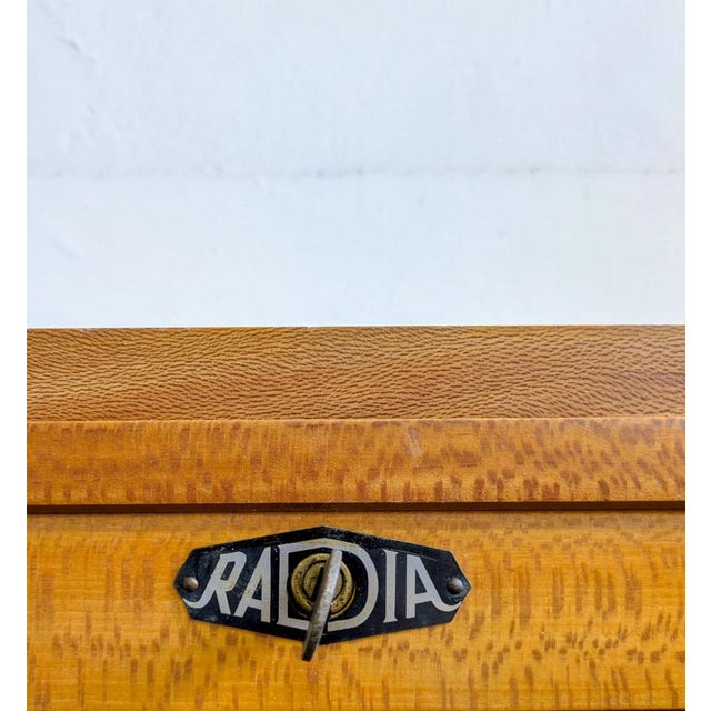 Antique Light Oak Filing Cabinet from Radia Brand, France, 1940s For Sale - Image 9 of 11